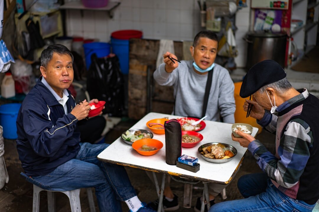 group of locals sharing meal